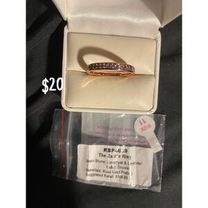 Rose Gold Lavender Cubic Zirconia Ring